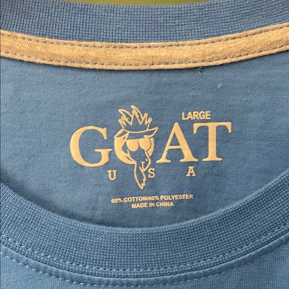 GOAT USA Mens L Blue Short Sleeve Men's Tee - Picture 2 of 5